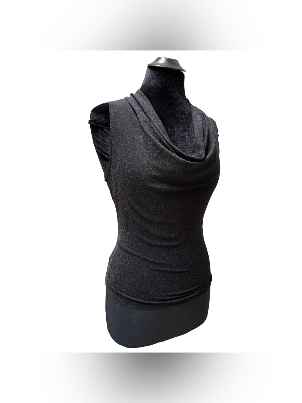 Y2K Cowl Neck Shimmer Club Top